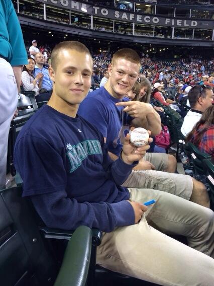 Graham_tbirdAD's tweet photo. Cano just tossed this to Justin! http://t.co/lygaHNAUc3