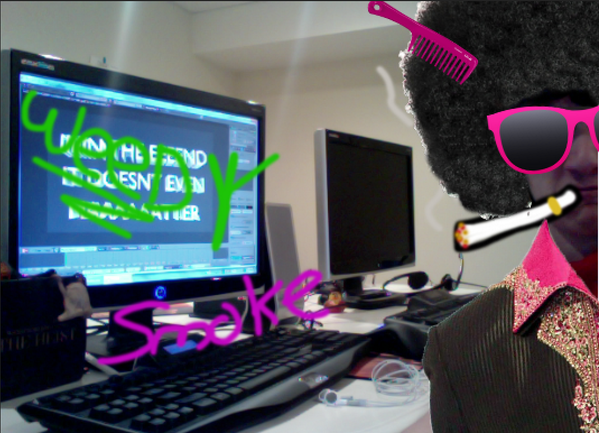Munchingtweets's tweet photo. I decided to use my extensive photoshop skills to pimp out my boy @Kkcomics http://t.co/KqJrFDBlPE