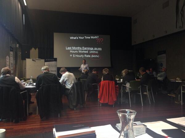 smartpayroll's tweet photo. @CroweHorwath_NZ  Hamilton seminar - what's your hourly rate business owners? Valuable info http://t.co/N0JCGa9PWw