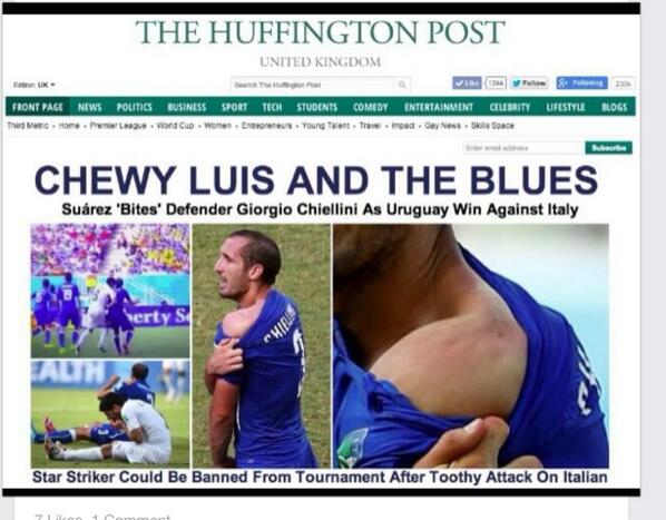 andygoldstein05's tweet photo. Do Suarez headlines come ant better than this one ? http://t.co/b94Xb0BFRY