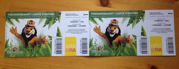 DursinLynn's tweet photo. 2 gratis tickets voor @BellewaerdePark ! Bedankt @UNIZOvzw http://t.co/VKQhFCy4MW