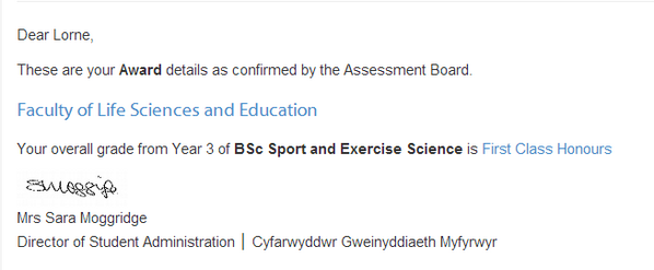 04burnsl's tweet photo. Over the moon right now! Graduating with a First Class Degree! Cant describe how happy i am right now :)  #Proud http://t.co/uNYx6E2hYM