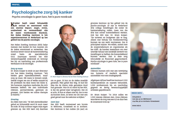 HDI_nl's tweet photo. "Psycho-oncologie is pure noodzaak." HDI in derde Oncologie krant van @PMG_NL Lees hem hier: http://t.co/qwX6UpmyHf http://t.co/acw70GAuaM