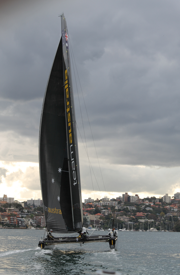 Sydney Harbour, what a beautiful place to train!  Follow our journey #teamAUS <a href="/americascup/">americascup</a>