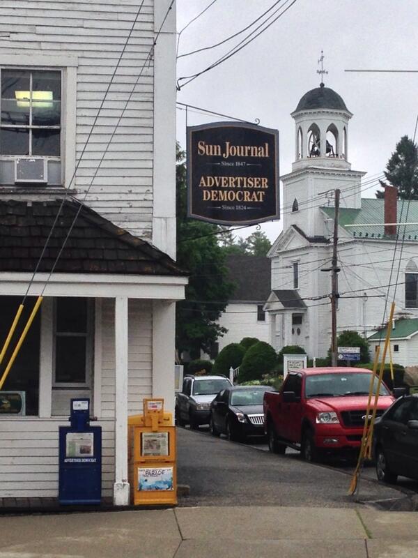 TheHanoverHouse's tweet photo. Spending this rainy #FridayThe13th morning doing an interview for #thehanoverhouse in Norway, ME.  #moviesmadeinmaine http://t.co/atyHE1Kkx2