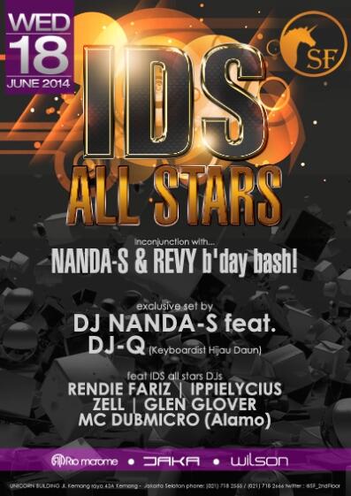 WEDNESDAY 18 JUNE : <a href="/SF_2ndFloor/">Hangover</a> &amp; IDS present: IDS ALL STAR