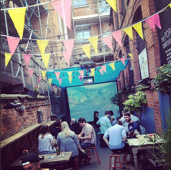 bodeganotts's tweet image. Big screen went down well yday for #worldcup! More of the same tomorrow for England v Italy #footballfootballfootball