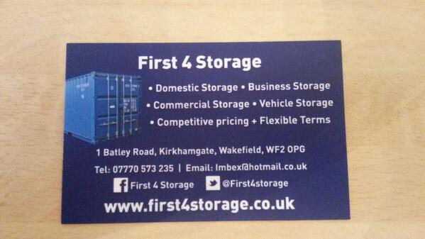 First4Storage's tweet image. New business cards