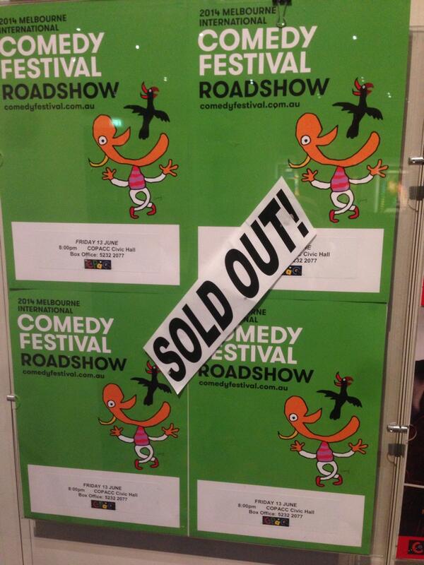 Big night in Colac with a full house for the Melbourne Comedy Festival Roadshow