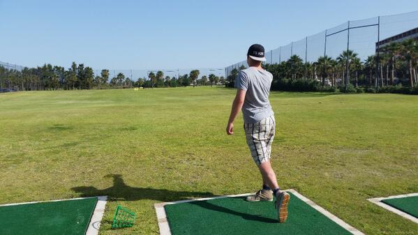 DiscGolfDummies's tweet image. What a great way to practice your drive at #golf driving #range #discgolf #portugal