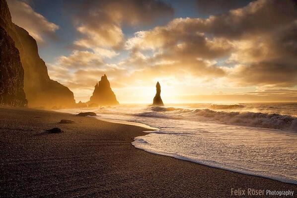Resurrection @ Reynisdrangar, Iceland 2014 by Felix Roeser #sunrise #REBORN深夜の真剣お絵かき60分一本勝負 #inspiration #CGE