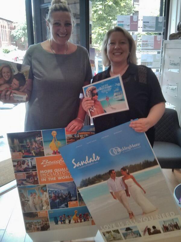 Fantastic to see Audrey Singh from Sandals in the office today #excitingtimes @Les1travelagent @traveldesigners