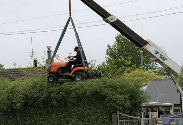 Azzaseed's tweet image. Novel use of a ride on! #allinonetool #pointsforeffort #stolefromfb