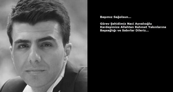 İş.Müf.Yard. Naci Ayvalıoğlu kardeşimize Allahtan Rahmet kederli ailesine başsağlığı diliyorum
haliletyemez.net/2014/06/kayser…