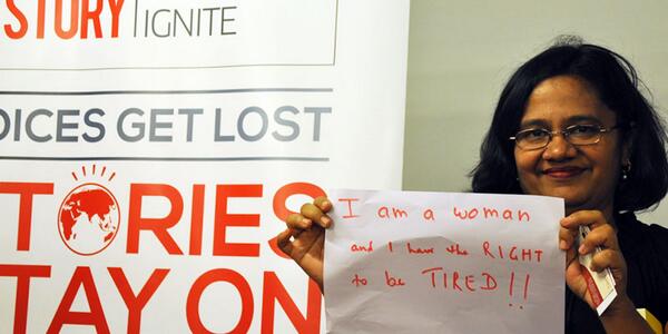YourStoryCo's tweet photo. #IAmAWoman and I have the right to be tired. Use the #IAmAWoman and beak from the stereotypes http://t.co/E9iPDC52xn http://t.co/zKMMIcciGA