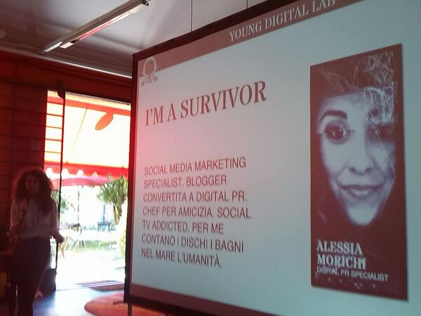 YoungDigitalLab's tweet photo. Anche @alessiamorichi è sopravvissuta!
Sentiamo la sua storia di Digital PR.
#YDLpostdigital http://t.co/vqF9QORPNF
