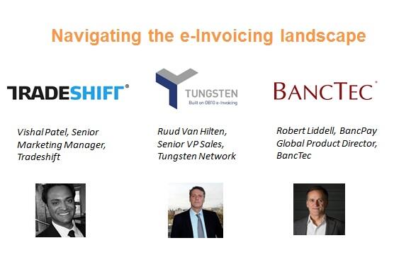Putting questions to <a href="/tradeshift/">Tradeshift</a> @TungstenNetwork and <a href="/BancPay/">BancPay</a> on navigating the #einvoicing landscape #einvoicingssl