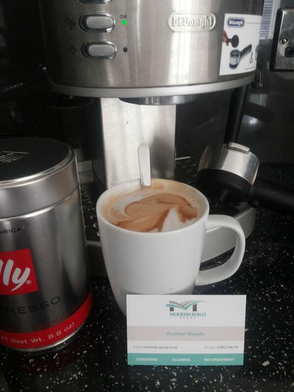 ModernBuild's tweet image. Home made Barista coffee from a client :-) hmmm, thank you! #iTsLocal, #Homes, #Painting, #RT4Biz, #UKBusinessRT, #FF