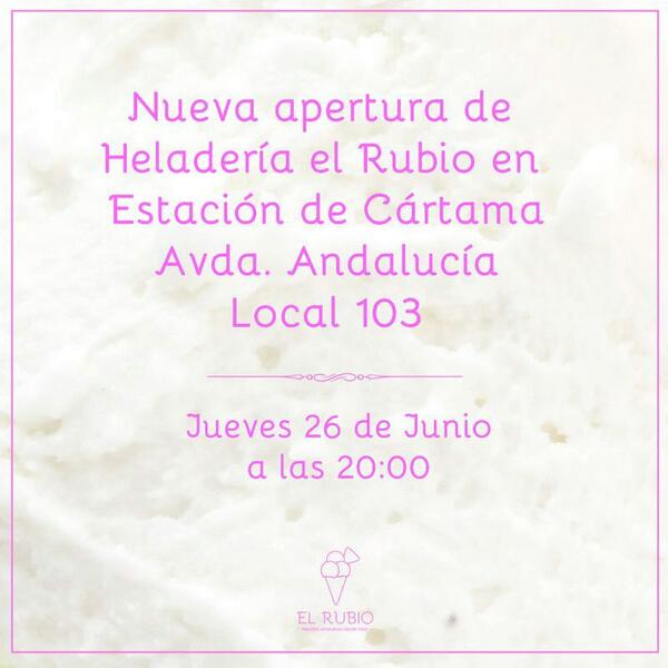CSerrano27's tweet photo. Os esperamos a todos con mucha ilusión #Heladeriaelrubio http://t.co/rxVGOb8N7c