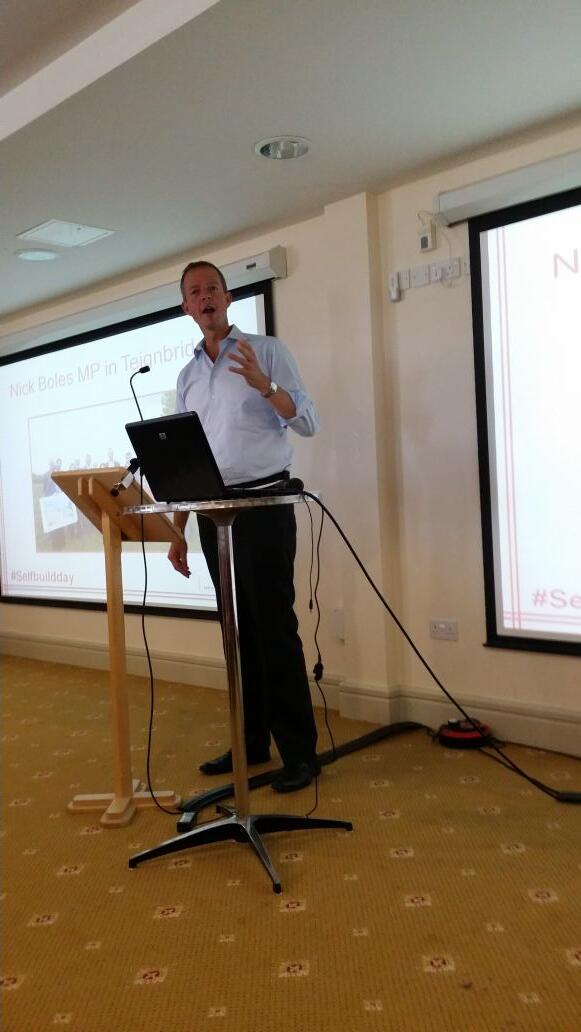 vogelphilipc's tweet photo. @Teignbridge Nick Bowles MP opening #teignbridge #selfbuildday http://t.co/7fpV0qr94g