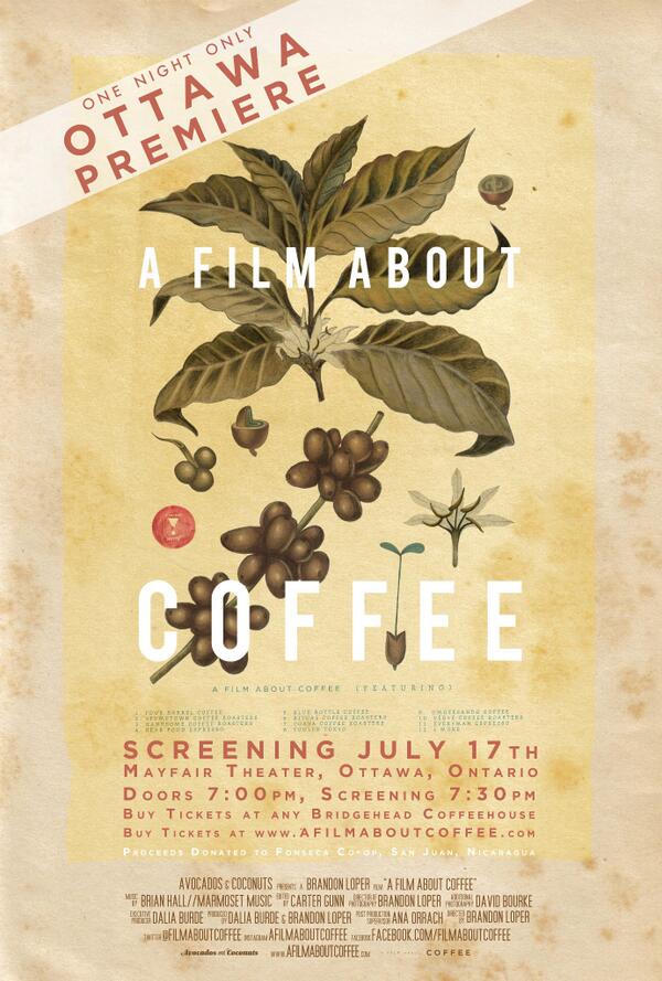BridgeheadRoast's tweet photo. Very excited to announce this screening @mayfairtheatre on July 17th-Tickets available at eventbrite.ca-Check it out! http://t.co/Ldc9WtASx2