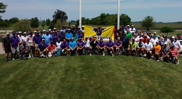 MinnStAthletics's tweet photo. Big crowd on hand at North Links for 2014 @Football_MSU annual golf tourney today. #HitemStr8 #22STRONG http://t.co/gAcYJiV56H