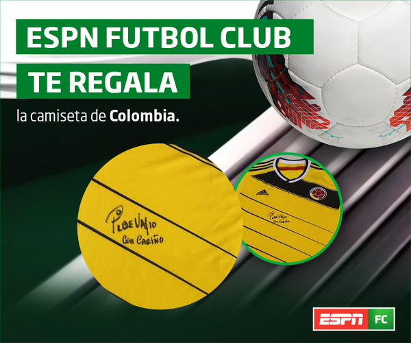 ESPNFutbolClub's tweet photo. [Concurso - Sólo Colombia] #LaDeColombiaFC ¡Firmada por el Pibe! Sigue a @ESPNFutbolClub y RT para participar. http://t.co/rXGHkW0Pbw
