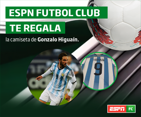 ESPNFutbolClub's tweet photo. [Concurso - Sólo Argentina] #LaDeHiguaínFC Seguí a @ESPNFutbolClub y dale RT a este tweet para participar. http://t.co/n8gk29FLCW