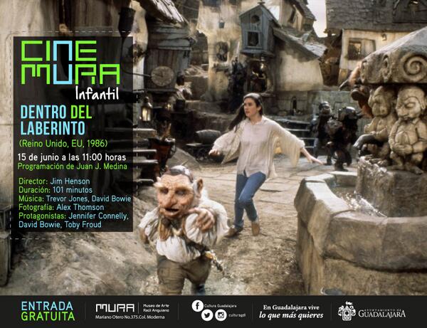 GuadalajaraGob's tweet photo. El próximo domingo es de Cine Mura Infantil. Disfruta la película "Dentro del Laberinto" ¡Te esperamos! http://t.co/2Snrx0zQ1v