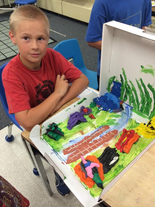 PalmerstonPS's tweet photo. Mrs. Fairbrother's class share their point if view dioramas with the kindergartners. Pretty impressive . http://t.co/1XUoaLUSP1