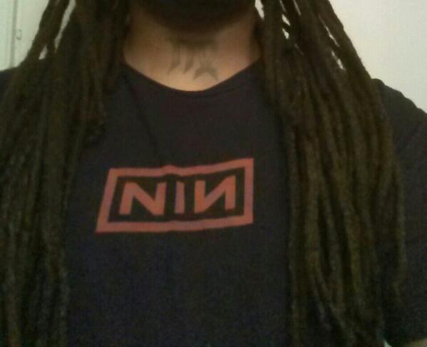 TheRealBiggO's tweet photo. #TheAwkwardMoment when the guy ask Me "Is that a Nine Inch Nails shirt?" @OurNothing #OurNothing #NIN http://t.co/ldaDyoVPoP