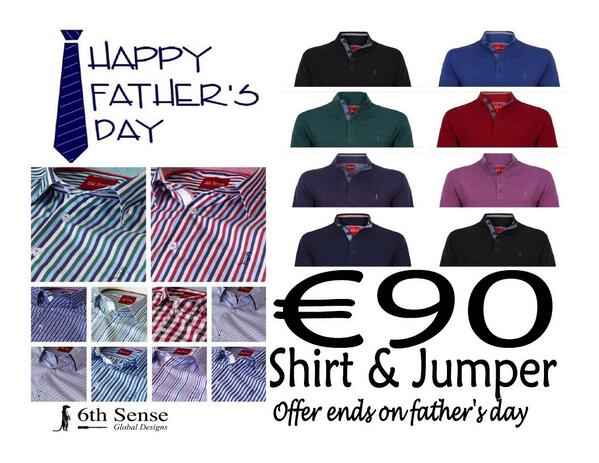 6thSenseGD's tweet image. Father's Day Special at 6th Sense. Jumper and Shirt €90. @Crescent_SC #menswear #fashion @TV3Xpose