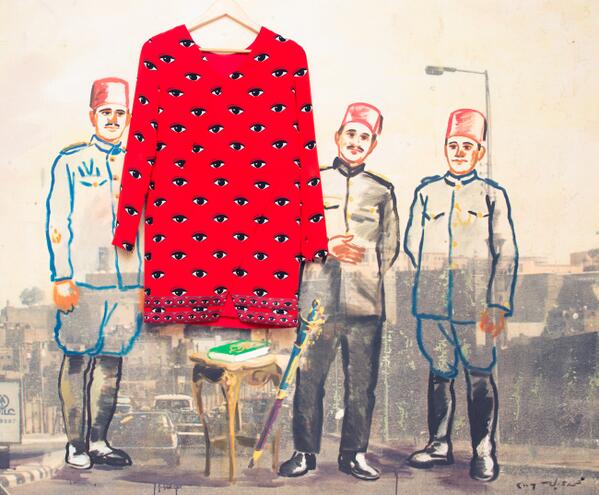 Coveteur's tweet photo. Yes, our eyes are travelling right to that @kenzo_paris evil-eye covered dress: http://t.co/H6ts2PYVQS http://t.co/aslX70LDoU