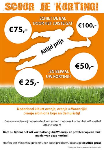 Nederland kleurt #oranje, oranje is #Woonrijk! Speciale #WK actie: Scoor je Korting!