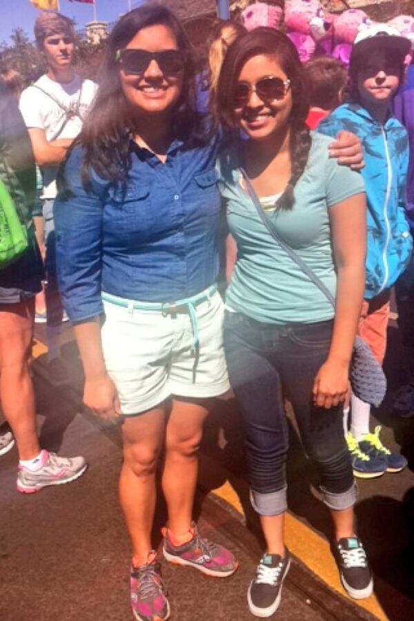 With the best friend at Six flags