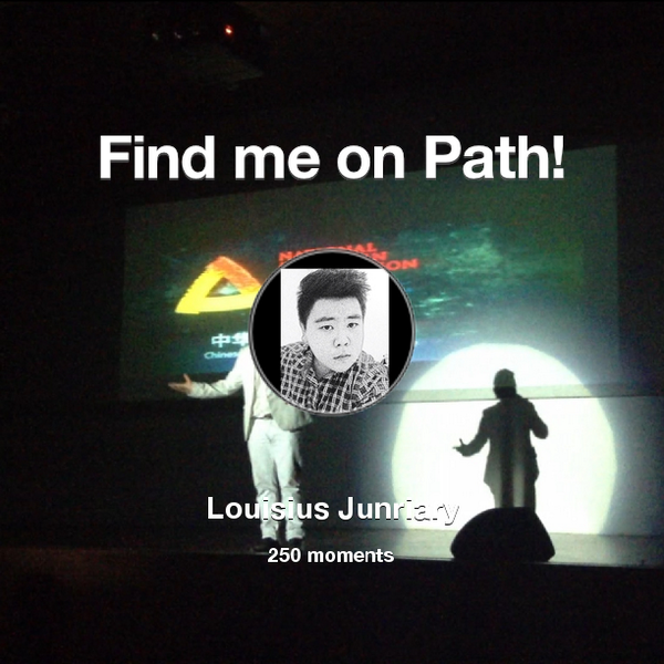 LouisJunriary's tweet photo. I've shared 250 memories with my friends on #Path - see them now at http://t.co/lx41JeKnfe! #thepersonalnetwork http://t.co/mTHMtsNY6G
