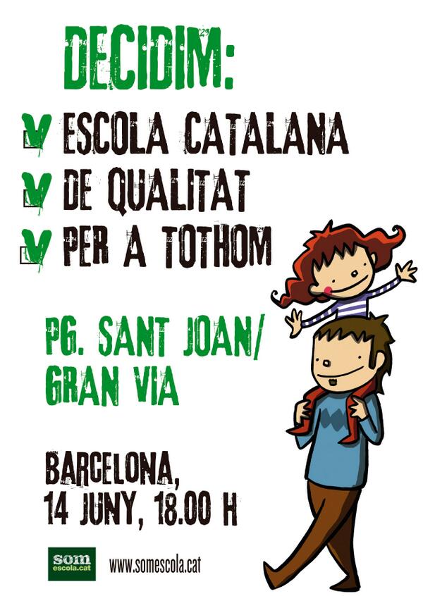 somescola's tweet photo. D'aquí 24hores decidirem escola catalana, de qualitat i per a tothom! #somescola14J +http://t.co/ulRzoK36HR http://t.co/YgVEWfn08F