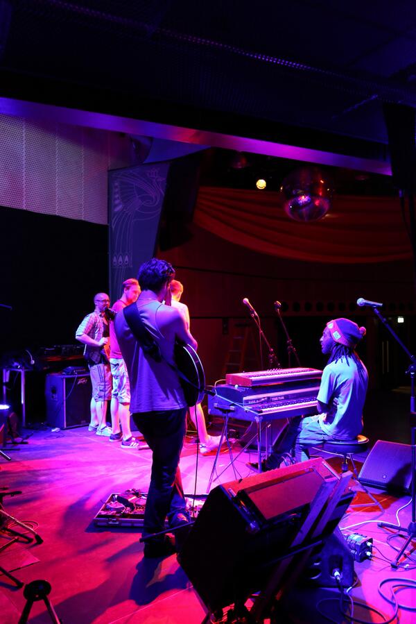 lsesu's tweet photo. .@AlmightyPlanets sounded INCREDIBLE in their sound check. We can't wait to see them perform tonight #LSESummerBall http://t.co/xxsxiFUobW