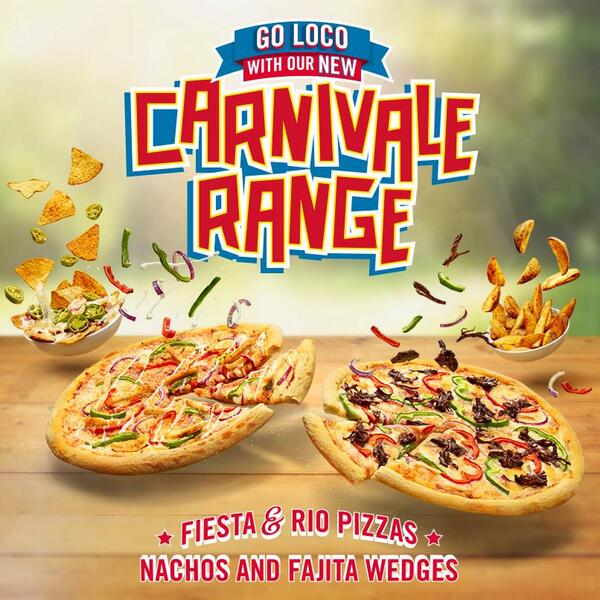DominosLondon's tweet photo. Celebrate the World Cup in style with our new #CarnivaleRange! http://t.co/ARcHAJU2wZ