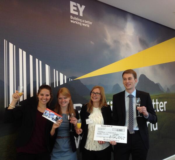 EYGSACareers's tweet photo. And the winner is... Hochschule #Landshut. Wir gratulieren zum Sieg der #EY #AuditChallenge. Herzlichen Glückwunsch! http://t.co/lQDJgBYXJS