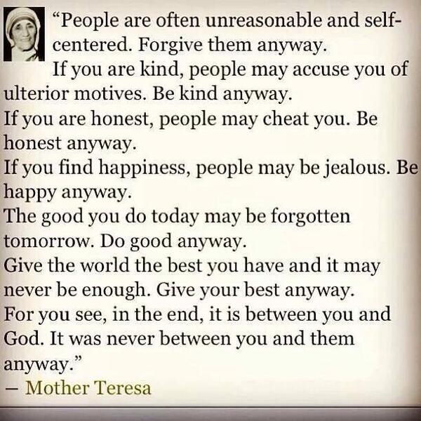 marie_bredberg's tweet photo. #TruewordsbymotherT http://t.co/iNLGl7493O