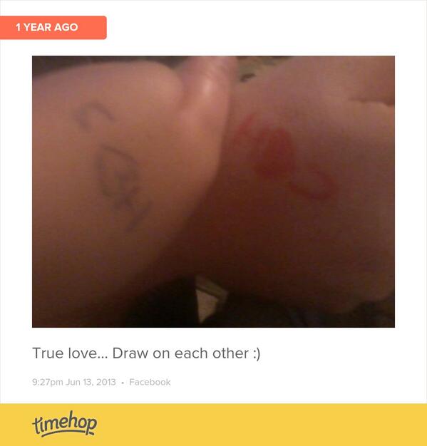firefightergrl4's tweet photo. Exatly 1 year ago. Drawing I love you on each other. ♡ http://t.co/eC84Uf6CmI http://t.co/RkXKBuAvTL