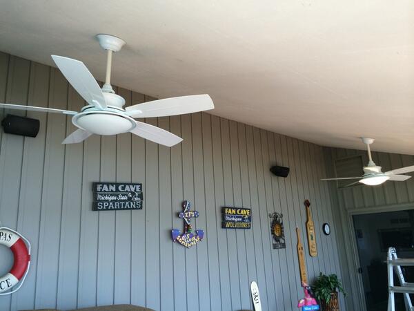 LandLightingPro's tweet image. Just installed 2 @KichlerLight white outdoor fans for a client.  Great product. #landscapelighting