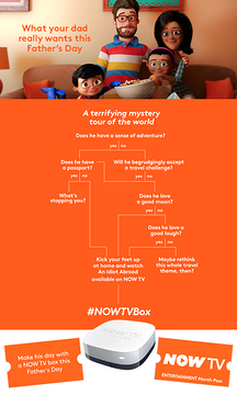 NOW's tweet image. Make dad's #FathersDay by winning him a #NOWTVbox to watch his favourite shows on. Just give us a RT.