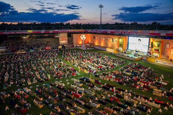 Telegraph's tweet photo. German stadium turned into a World Cup living room. What's not to like? http://t.co/YvfMIGLXFb #babb http://t.co/V96yJ2GQ2j