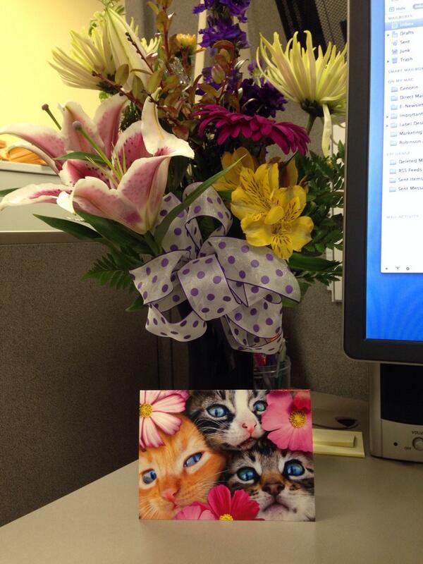 Kels24AM's tweet photo. What a wonderful birthday surprise at work! Thank you soooo much! @derekjp03 http://t.co/eoSAE5Xi2o
