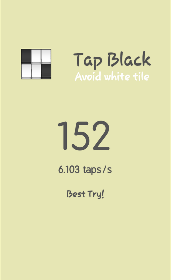 GarrenDiotalevi's tweet photo. I can tap 6.103 taps/sec. Test your reflexes while making great music in Tap Black. http://t.co/BwurF5QTHt #tapblack http://t.co/QLQHWiesc6