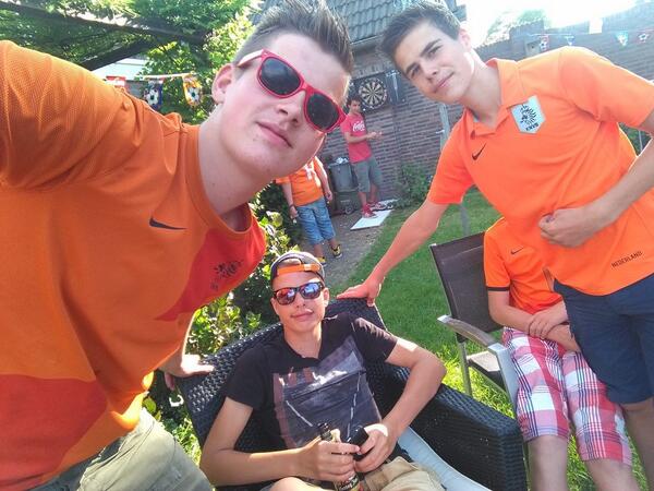 Bbq met voetbal team