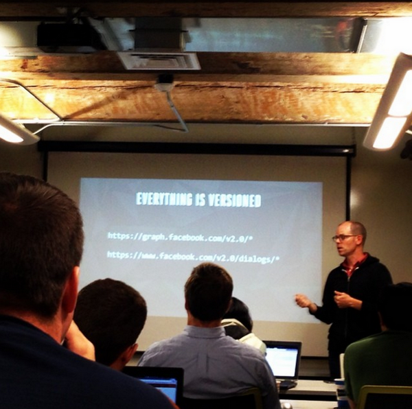 MetaforDevs's tweet photo. We're at @MassHackathon today--@ekoneil now introducing the latest and greatest with Platform #masshack http://t.co/TaiEKbQuZ8