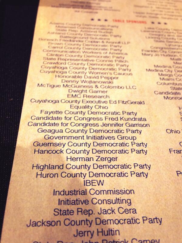 HancockDemsOH's tweet image. There we are folks! #tablesponsor #odpstatedinner